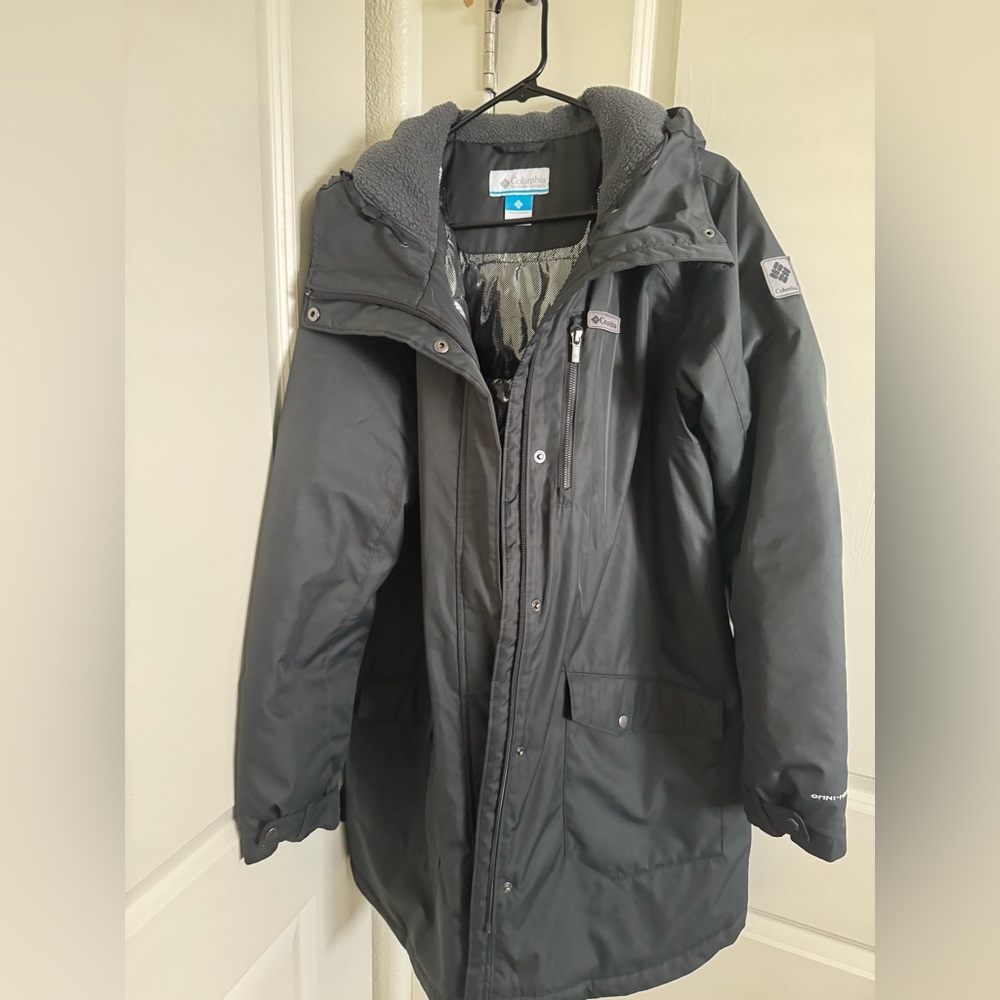 Columbia Charcoal Hooded Omni Heat Jacket. Women’s XL-